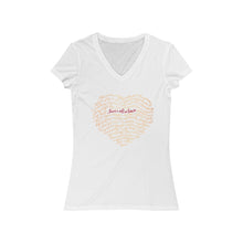 Load image into Gallery viewer, Women's Jersey Short Sleeve V-Neck Tee (Black)