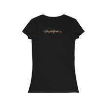 Load image into Gallery viewer, Women's Jersey Short Sleeve V-Neck Tee (Black)